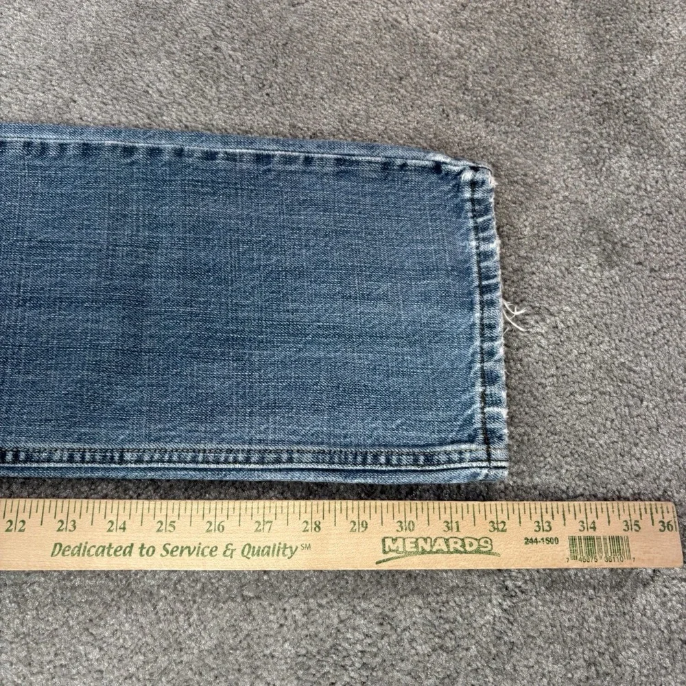 Levis 514 Jeans Mens 33x32 Slim Straight Fit Light Wash Blue Denim Cotton Y2K